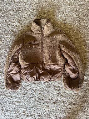 Frame Denim Tan/Brown Teddy Jacket